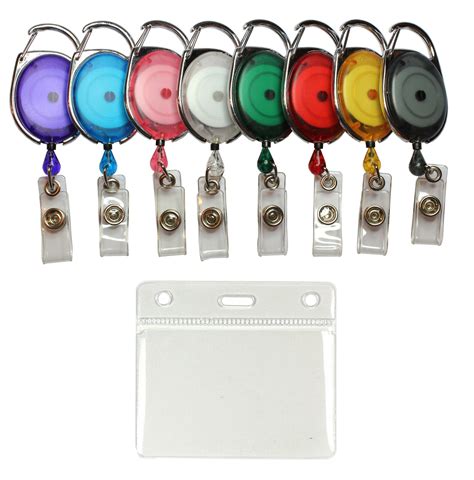 retractable double id badge holder.